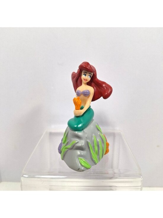 Disney Other - Disney Ariel Little Mermaid PVC Figurine Cake Topper Sitting on Rock